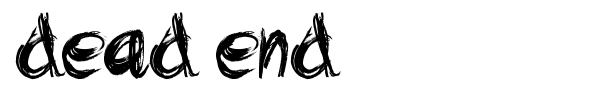 Dead End font preview